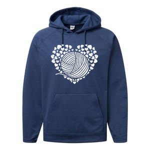 Knit Crocheter Yarn Knitter Crocheting Lover Heart Knitting Cool Gift Performance Fleece Hoodie