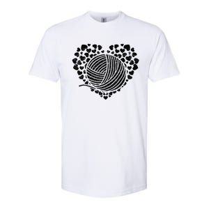 Knit Crocheter Yarn Knitter Crocheting Lover Heart Knitting Cool Gift Softstyle CVC T-Shirt