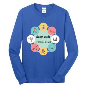 Keep Calm Yoga Time Gift Tall Long Sleeve T-Shirt