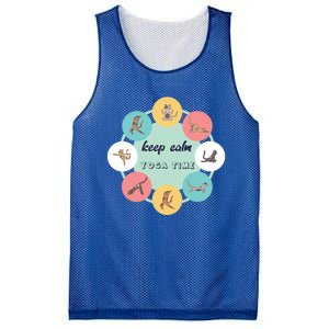 Keep Calm Yoga Time Gift Mesh Reversible Basketball Jersey Tank