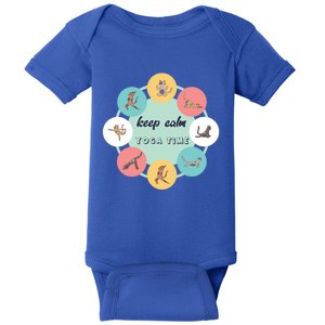 Keep Calm Yoga Time Gift Baby Bodysuit