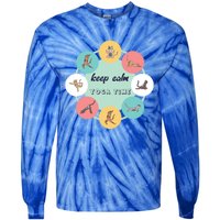 Keep Calm Yoga Time Gift Tie-Dye Long Sleeve Shirt