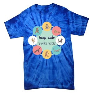 Keep Calm Yoga Time Gift Tie-Dye T-Shirt