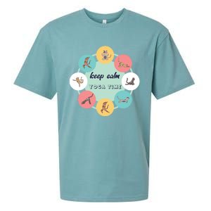 Keep Calm Yoga Time Gift Sueded Cloud Jersey T-Shirt