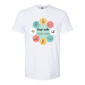 Keep Calm Yoga Time Gift Softstyle CVC T-Shirt