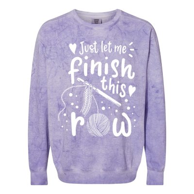 Knitting Crocheting Yarn Funny Colorblast Crewneck Sweatshirt