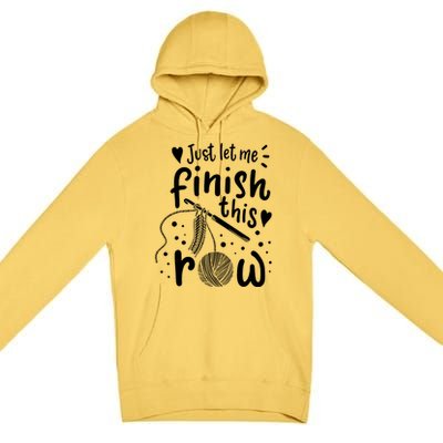 Knitting Crocheting Yarn Funny Premium Pullover Hoodie