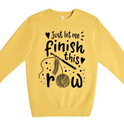 Knitting Crocheting Yarn Funny Premium Crewneck Sweatshirt