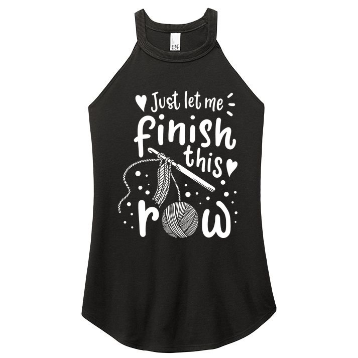 Knitting Crocheting Yarn Funny Women's Perfect Tri Rocker Tank