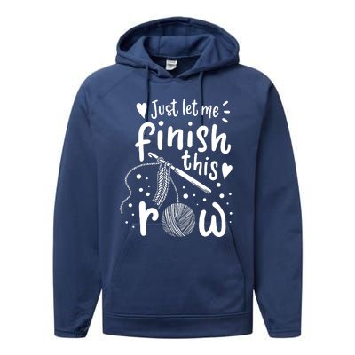 Knitting Crocheting Yarn Funny Performance Fleece Hoodie