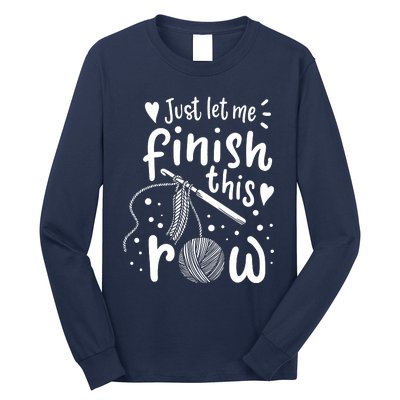 Knitting Crocheting Yarn Funny Long Sleeve Shirt