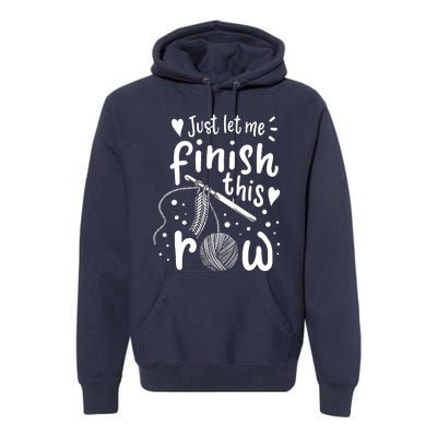 Knitting Crocheting Yarn Funny Premium Hoodie