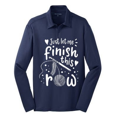 Knitting Crocheting Yarn Funny Silk Touch Performance Long Sleeve Polo