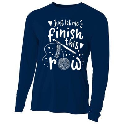 Knitting Crocheting Yarn Funny Cooling Performance Long Sleeve Crew