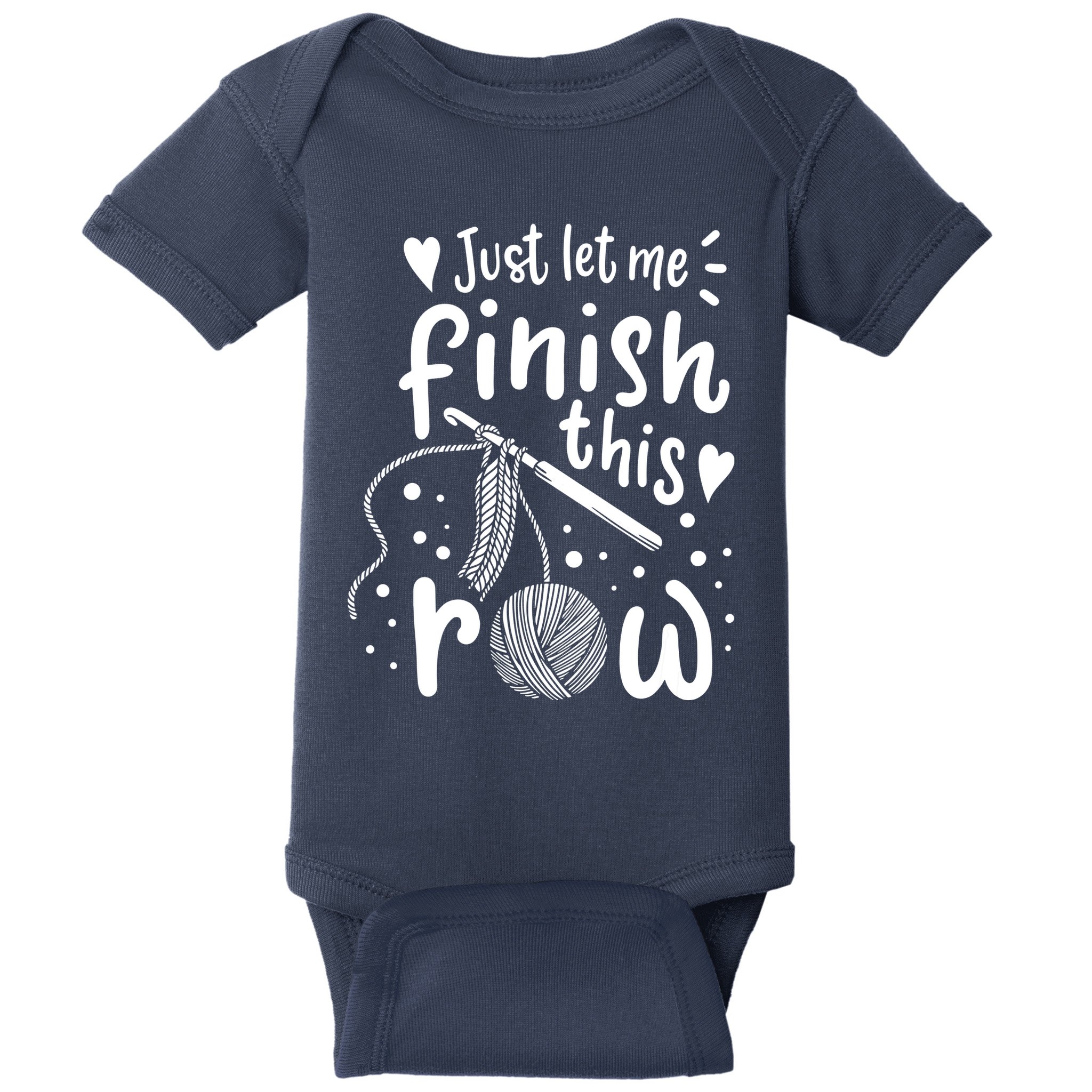 Knitting Crocheting Yarn Funny Baby Bodysuit