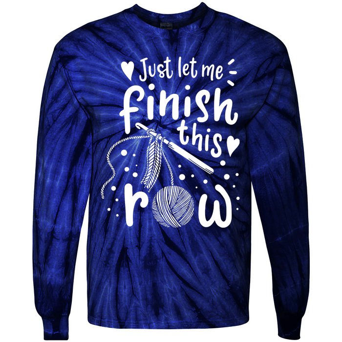 Knitting Crocheting Yarn Funny Tie-Dye Long Sleeve Shirt