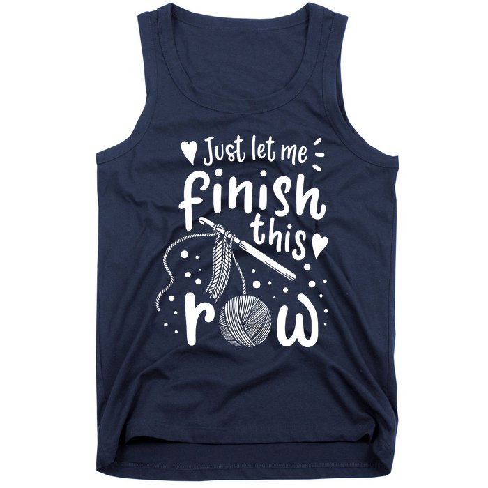 Knitting Crocheting Yarn Funny Tank Top