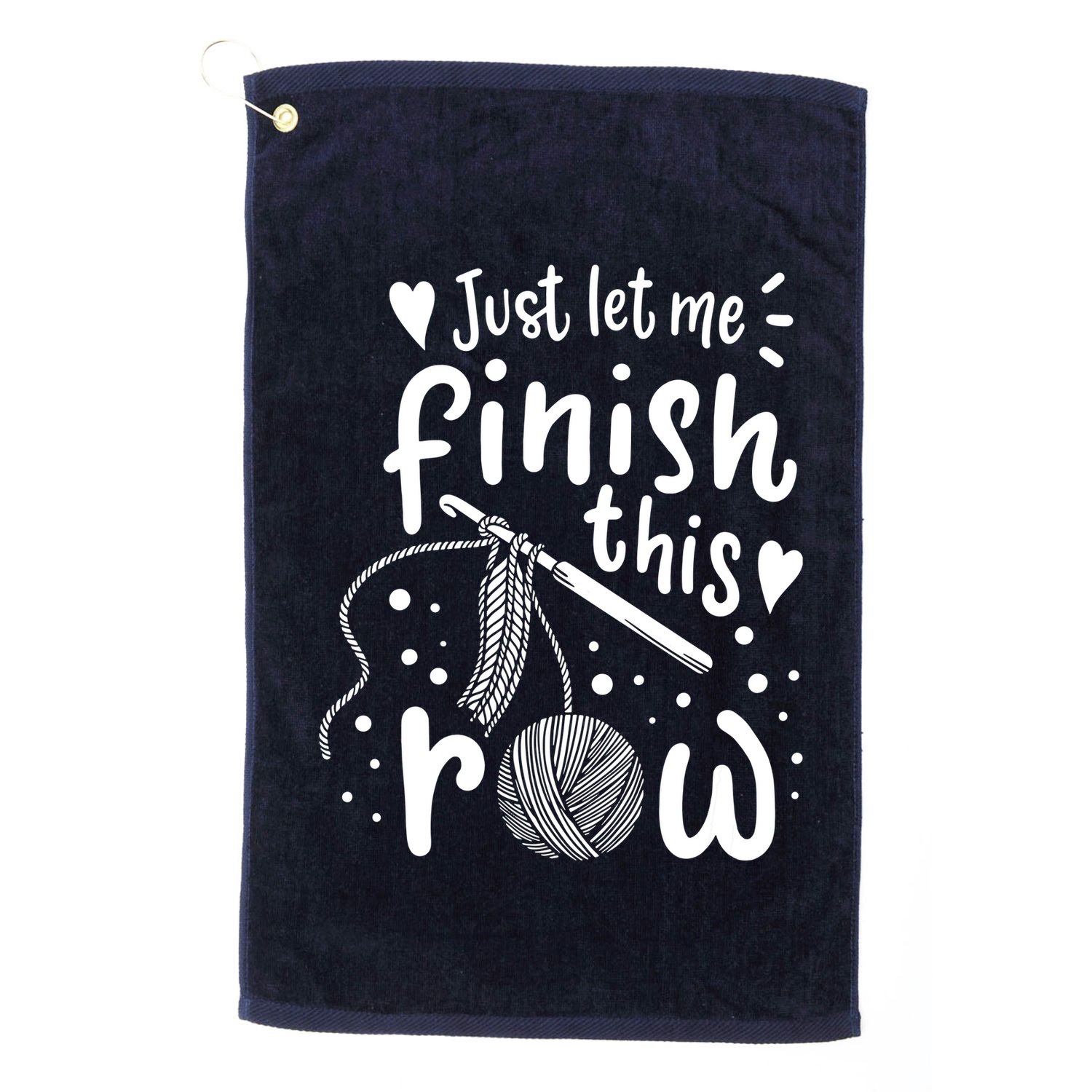 Knitting Crocheting Yarn Funny Golf Towel