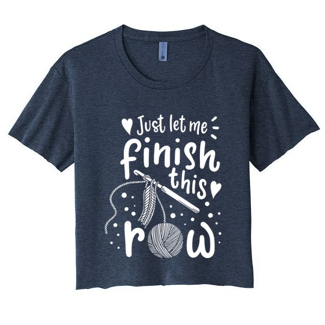 Knitting Crocheting Yarn Funny Crop Top