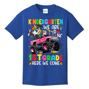 Kindergarten Done 1St Grade Here We Come Unicorn Graduation Gift Kids T-Shirt