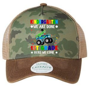 Kindergarten Done 1st Grade Here We Come Dinosaur Legacy Tie Dye Trucker Hat