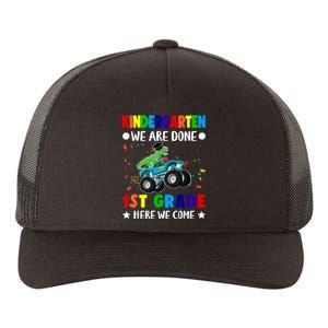 Kindergarten Done 1st Grade Here We Come Dinosaur Yupoong Adult 5-Panel Trucker Hat