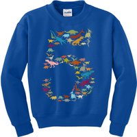 Kids Dinosaur 5th Birthday Boy 5 Year Old Tgiftrex Party Rawr Gift Kids Sweatshirt