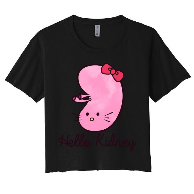 Kidney Disease Awareness Ney Transplant Donor Dialysis Gift Women's Crop Top Tee