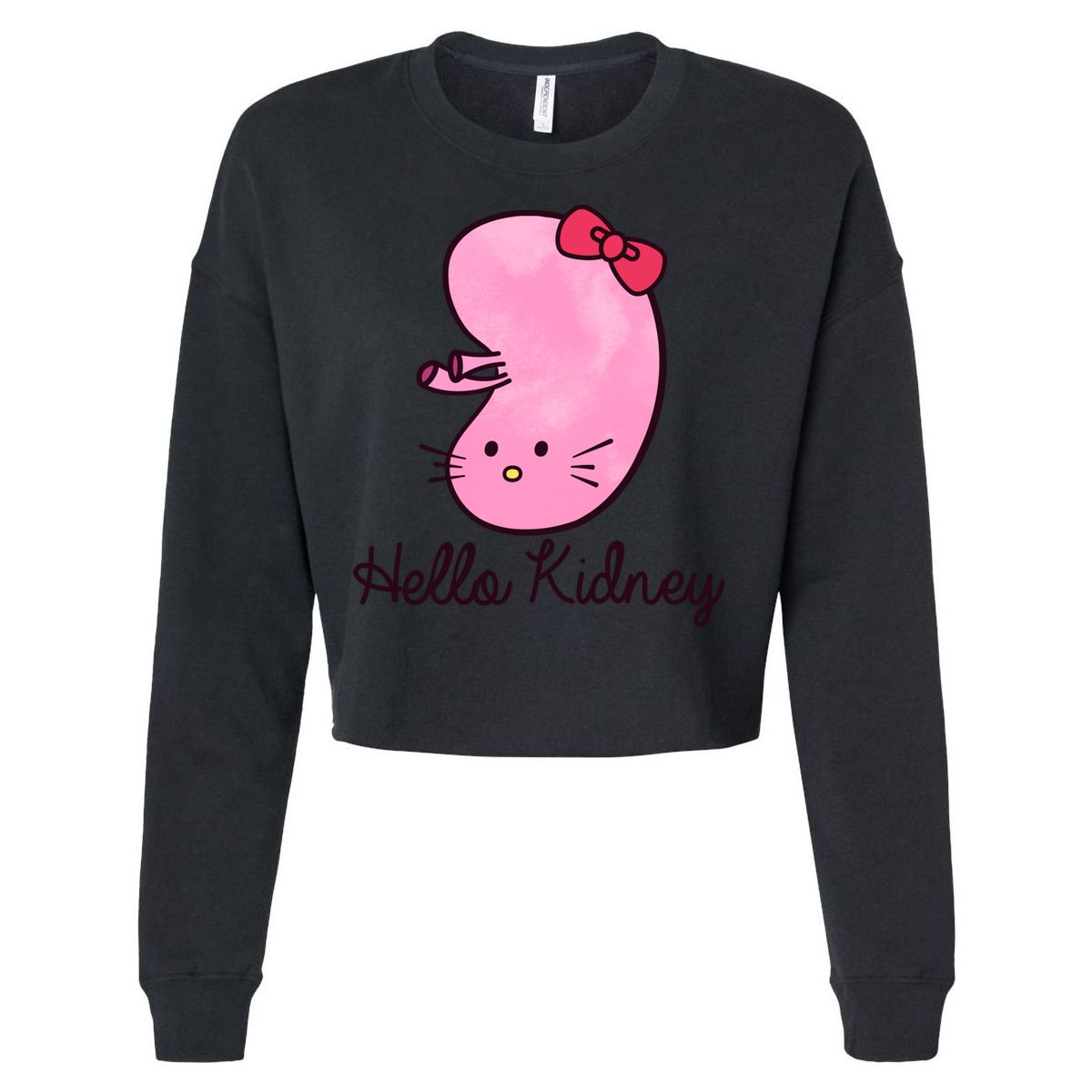 Kidney Disease Awareness Ney Transplant Donor Dialysis Gift Cropped Pullover Crew