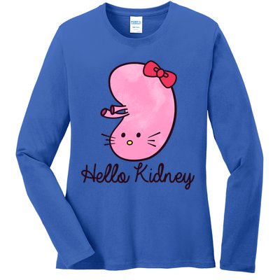 Kidney Disease Awareness Ney Transplant Donor Dialysis Gift Ladies Long Sleeve Shirt