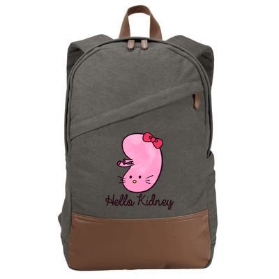 Kidney Disease Awareness Ney Transplant Donor Dialysis Gift Cotton Canvas Backpack