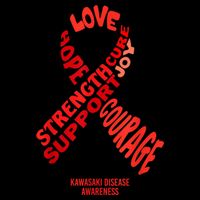 Kawasaki Disease Awareness Ribbon With Words Impact Tech Backpack