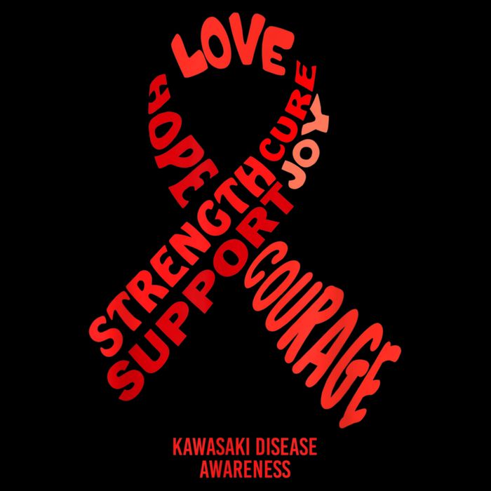 Kawasaki Disease Awareness Ribbon With Words Impact Tech Backpack