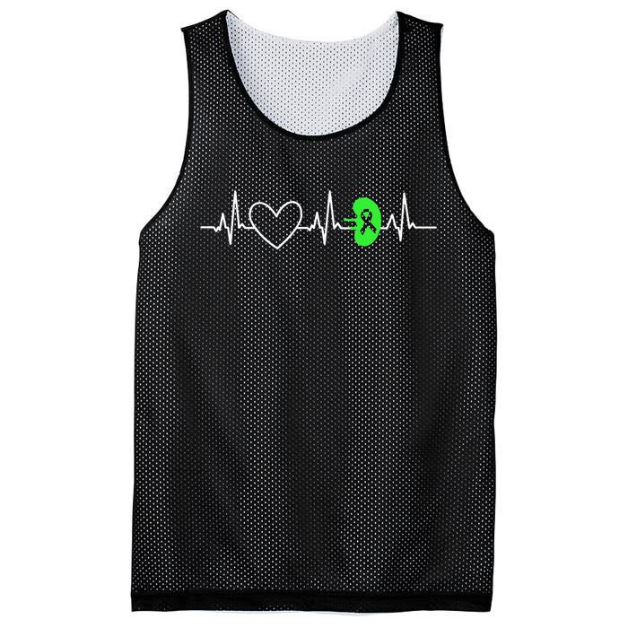 Kidney Disease Awareness Heartbeat Transplant Organ Donor Mesh Reversible Basketball Jersey Tank