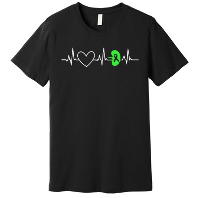 Kidney Disease Awareness Heartbeat Transplant Organ Donor Premium T-Shirt