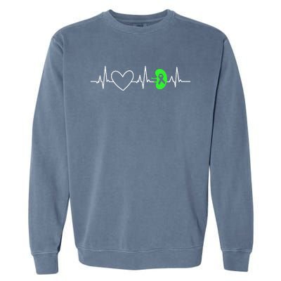 Kidney Disease Awareness Heartbeat Transplant Organ Donor Garment-Dyed Sweatshirt