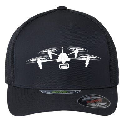 Kawaii Drones Aviation Worker Rc Fpv Drone Pilots Gift Flexfit Unipanel Trucker Cap