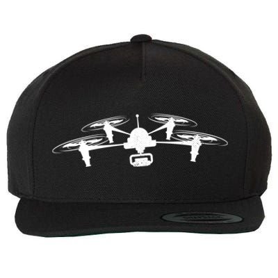 Kawaii Drones Aviation Worker Rc Fpv Drone Pilots Gift Wool Snapback Cap