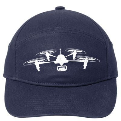 Kawaii Drones Aviation Worker Rc Fpv Drone Pilots Gift 7-Panel Snapback Hat