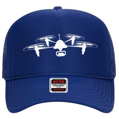 Kawaii Drones Aviation Worker Rc Fpv Drone Pilots Gift High Crown Mesh Back Trucker Hat