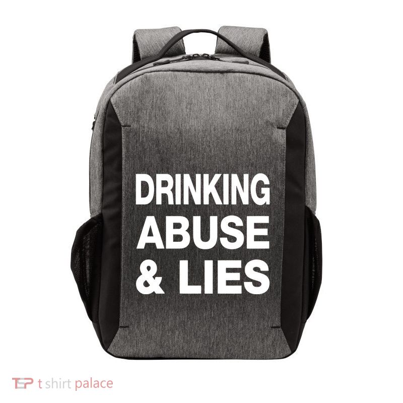 Kallmekris Drinking Abuse And Lies Vector Backpack