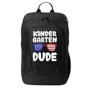 Kindergarten Dude Back To School American Flag Cool Gift City Backpack