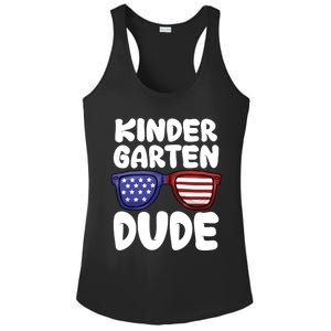 Kindergarten Dude Back To School American Flag Cool Gift Ladies PosiCharge Competitor Racerback Tank