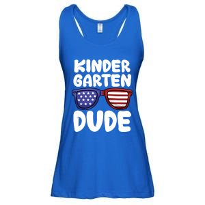 Kindergarten Dude Back To School American Flag Cool Gift Ladies Essential Flowy Tank