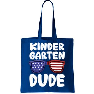 Kindergarten Dude Back To School American Flag Cool Gift Tote Bag