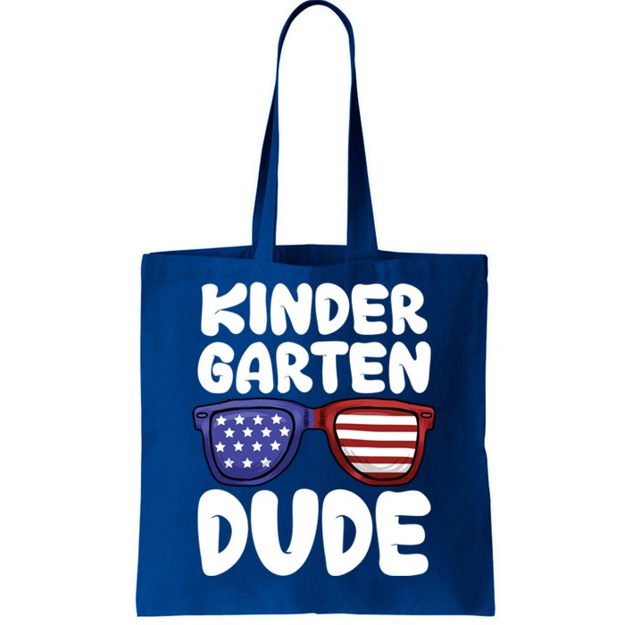 Kindergarten Dude Back To School American Flag Cool Gift Tote Bag