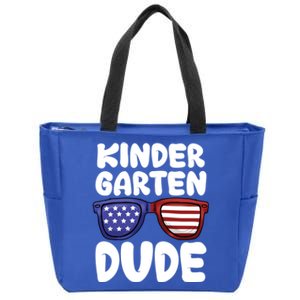 Kindergarten Dude Back To School American Flag Cool Gift Zip Tote Bag