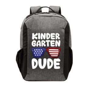 Kindergarten Dude Back To School American Flag Cool Gift Vector Backpack