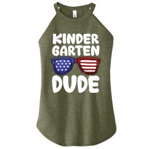 Kindergarten Dude Back To School American Flag Cool Gift Women's Perfect Tri Rocker Tank