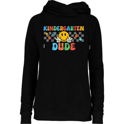 Kindergarten Dude Back To School First Day Of Kinder Womens Funnel Neck Pullover Hood